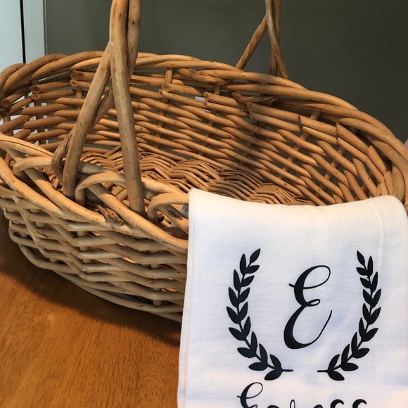 Handmade custom flour towel monogram - Picture 2 of 2
